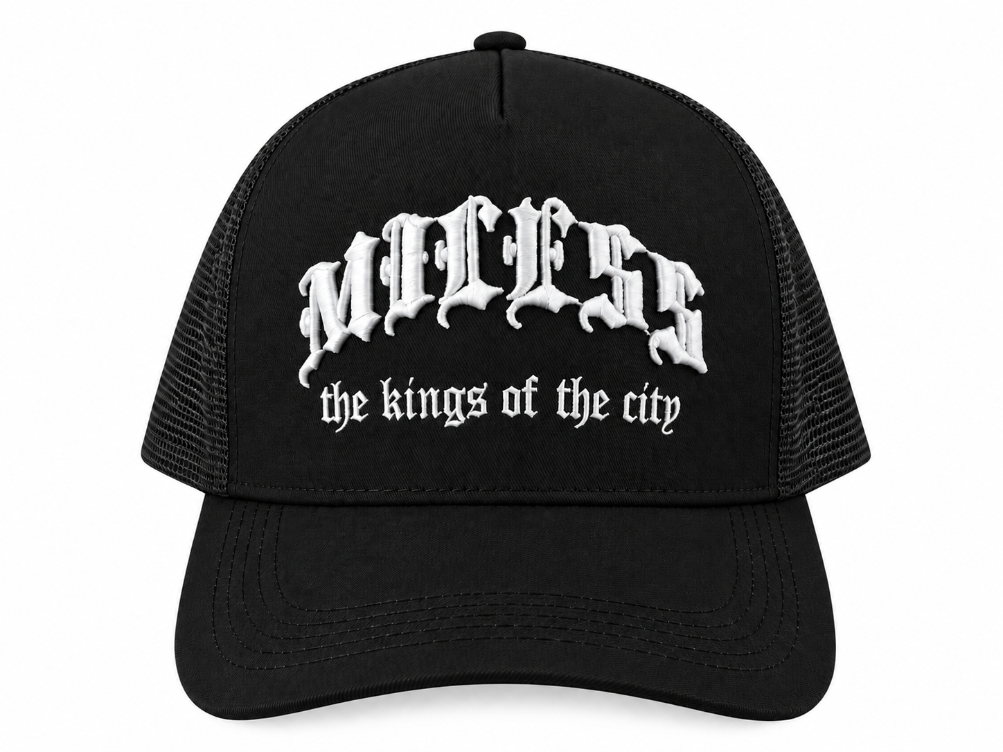 Gorra MILESS Negra Letras Blancas